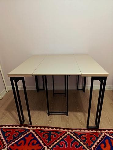 кухонные столики: Стол трансформер Для зала, Другая конструкция, цвет - Бежевый — 3