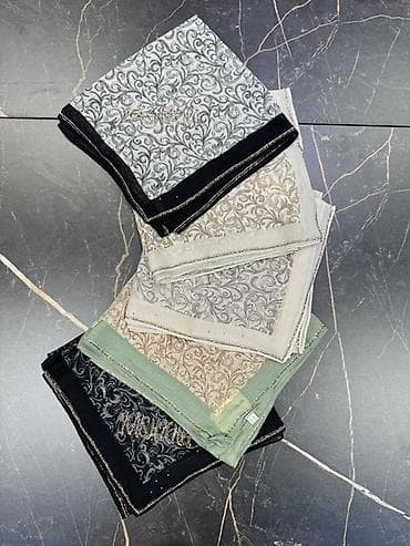 серебро комплекты: Шарф-палантин с жаккардовым узором и мерцающим декором. - Легкая — 3