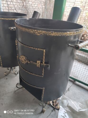 продаю оборудование для кафе: Печь для казана диаметр 50 см высота 60 см толщина стали 3 мм — 3
