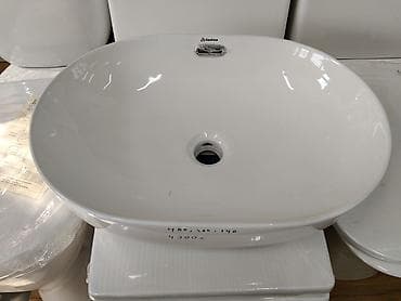 столешницы самсунг: Раковина для ванной, Особенности: Глянцевое, Овальная форма, Материал: Керамика — 1