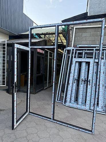 алюминиевый окна бу: Готовое алюминиевое окно, Тип окна: Панорамные, Декоративные особенности: Фрамуга, Новый, Бесплатная установка, Без рассрочки — 5