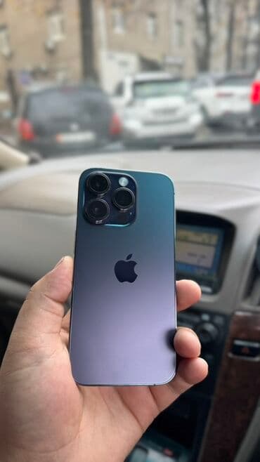 IPhone 14 Pro, Б/у, 128 ГБ, Deep Purple, Чехол, 84 % at lalafo.kg IPhone 14 Pro, Б/у, 128 ГБ, Deep Purple, Чехол, 84 %