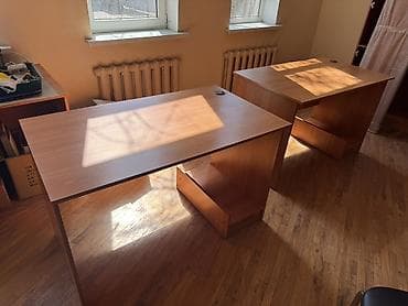 рабочий стол для школьников: Офисный стол, Нерегулируемый, цвет - Коричневый, Прямоугольный, ЛДСП — 4