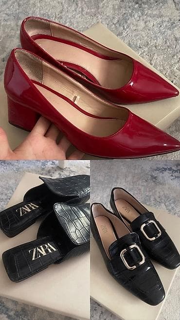 Личные вещи: Женская обувь ZARA ОРИГИНАЛ 1) Лоферы ZARA Оригинал - Цвет: черный — 1