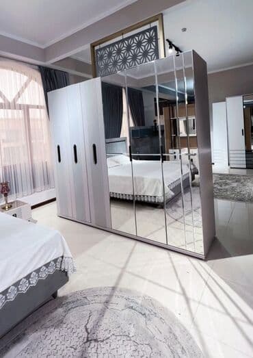 спальный гарнитур адель: Спальный гарнитур, Двуспальная кровать, цвет - Серый — 10