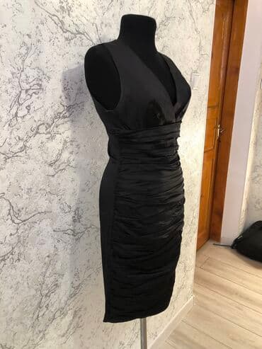 коктейльное платье большого размера: Вечернее платье, Коктейльное, Средняя модель, Без рукавов, S — 4