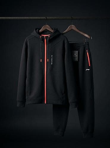 li nig: Мужской спортивный костюм, L, Lining, Новый, цвет - Черный, Самовывоз, Платная доставка — 1