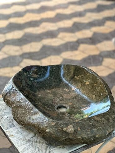 аквариум круглый: Раковина для ванной, Круглая форма, Материал: Камень, Размер: 6 x 4 см — 4