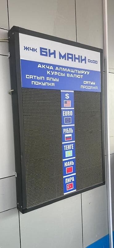 Электронное табло курсов валют для обменного пункта Описание: -