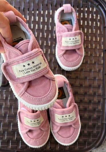 обувь ортопедические: Корейские хб лёгкие кеды на липучках 
размеры на 22/23 — 3