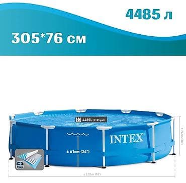 каркасные басейны: Каркасный бассейн Intex Metal Frame Pool 28200 Купить в Бишкеке — 3