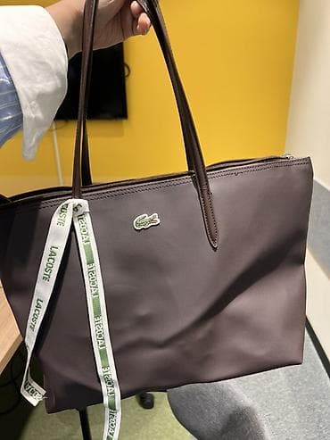 ll bean: Сумка-шоппер Lacoste - Цвет: тёмно-коричневый (шоколадный) - — 1