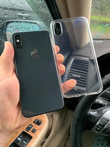 iphone x бу: IPhone X, Б/у, 64 ГБ, Черный, Защитное стекло, Чехол, 100 % — 1