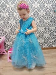 платье дордой: Детское платье, цвет - Голубой, Новый — 2