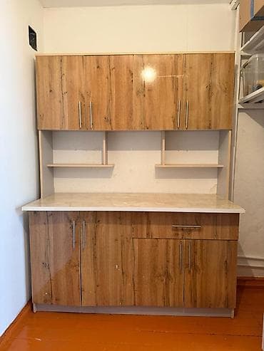 silver kitchen: Кухонный гарнитур из ЛДСП с отделкой под натуральное дерево. Состав и — 1