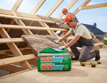 Утеплитель ТеплоKNAUF предназначен для теплоизоляции кровли и стен