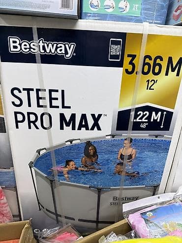Спорт и отдых: Bestway Steel Pro Max — каркасный круглый бассейн для дачи и двора. - — 1