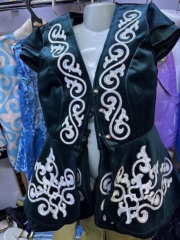 националь: Традиционный казахский жилет (камзол) из бархата 4-10 лет - Материал — 7