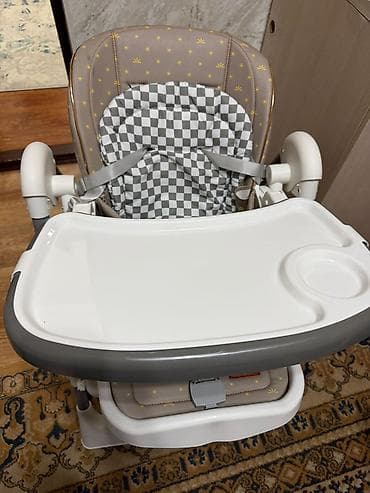 Стульчик для кормления, Новый, Другой бренд, Пластик, Трансформер, цвет - Серый