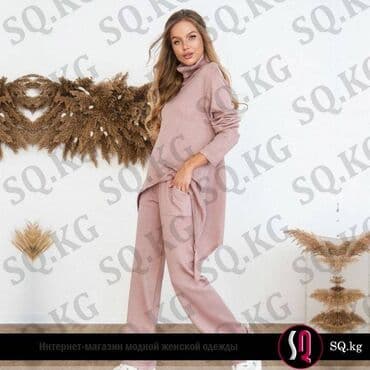 туника трикотажная: Трикотажный костюм (туника свободного кроя + брюки на резинке) — 4