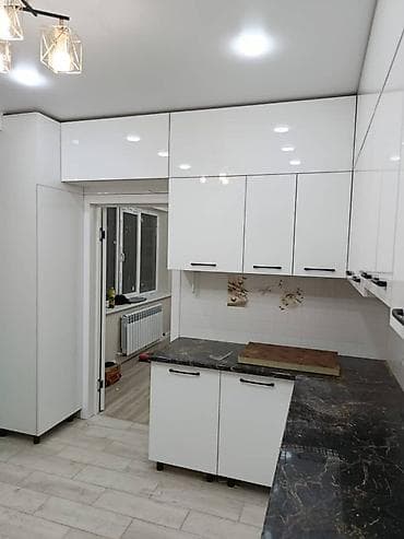 расчет размеров кухонной мебели: Кухонный гарнитур, Новый, В рассрочку, цвет - Белый, Бесплатная доставка — 3