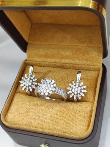 свадебные платья от производителя: Набор украшений, Проба 925, Женские, Новый — 7