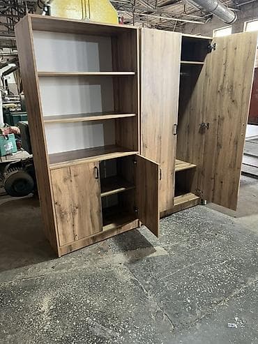 столы на заказ компьютерные: Офисный шкаф, цвет - Коричневый, ЛДСП — 2