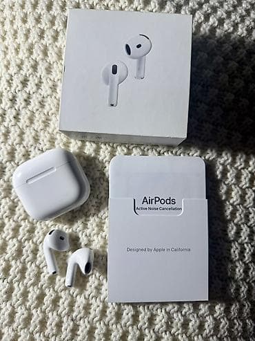 Беспроводные вкладыши наушники, Apple, AirPods 4, Б/у at lalafo.kg Беспроводные вкладыши наушники, Apple, AirPods 4, Б/у