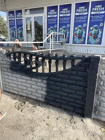 секционные варота: Декоративная секция забора из бетона - Материал: армированный бетон — 1