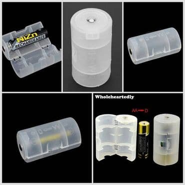 цифро аналоговые преобразователи (цап): Адаптер для элементов питания из AA в D, держатель батареи — 1