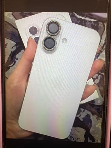 бу телефоны айфоны: IPhone 16, Б/у, 128 ГБ, Белый, Коробка, 90 % — 1