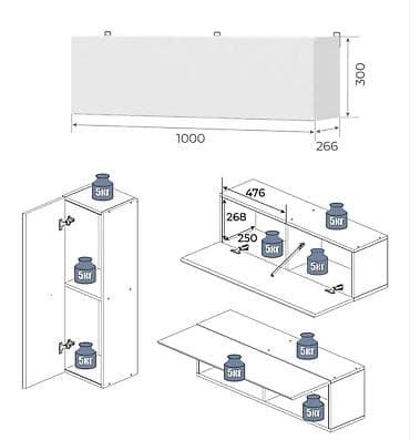 звукопоглощающий поролон: Навесной шкаф‑антресоль. 2000 сом — 2