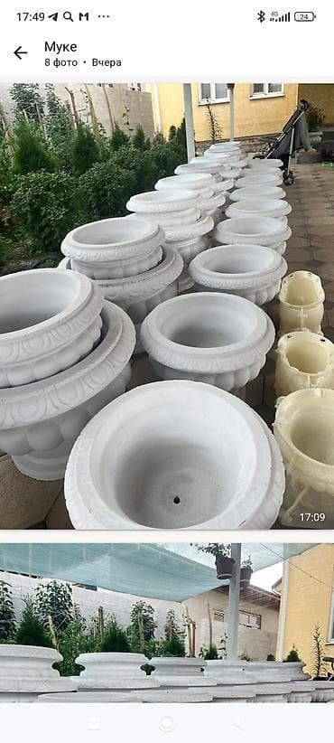 не нужное: Декоративные уличные вазоны/кашпо из бетона - Материал: архитектурный — 3