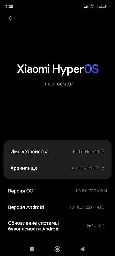second hand mobile: Redmi, Redmi Note 11, Б/у, 128 ГБ, цвет - Синий, 2 SIM — 1