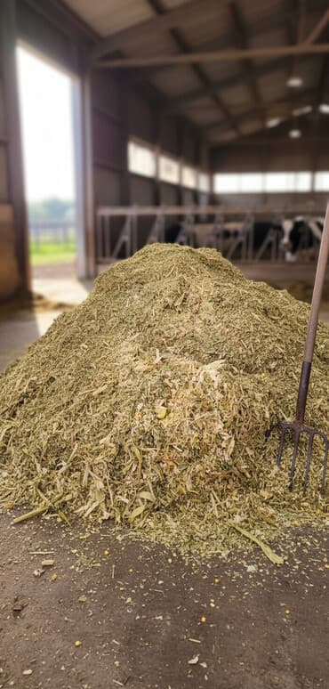 Продаю силос мелкого дробления с зерном сделано по технологии