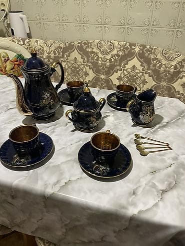 Чайный сервиз из тонкого фарфора, классический европейский стиль