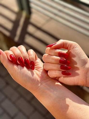 Маникюр с покрытием по 500 сом