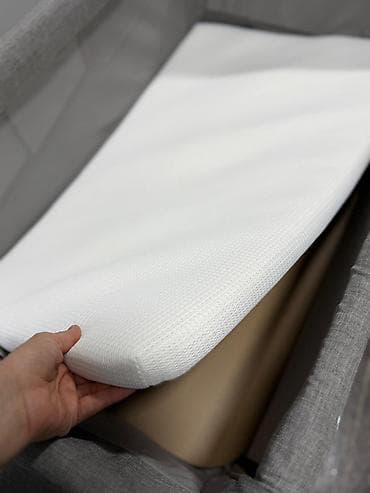 ош жапалак: Балдар үчүн кошумча коюлган керебет, Колдонулган, Дөңгөлөктүү, түсү - Боз — 3