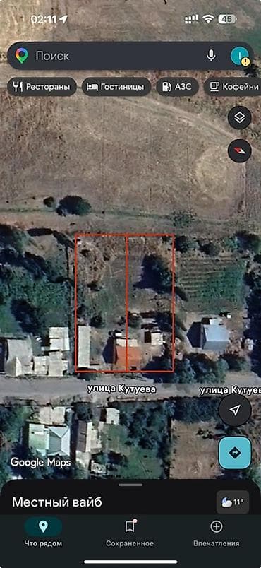 выход к речке: 10 соток, Для строительства — 2