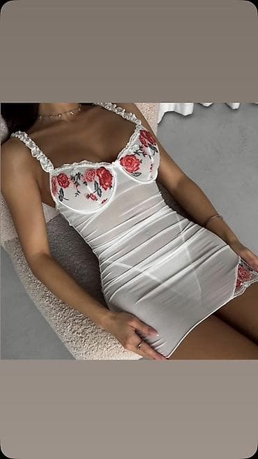 Жеке буюмдар: Түнкү көйнөк, Трикотаж, Кыска модель, M, L — 1