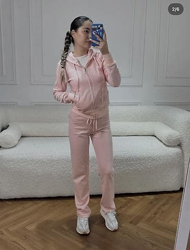 куртка ош: Двойка juice couture велюровая в нежно розовом цвете💘 Состояние очень — 3