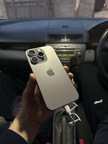 iphone 1 pro max: IPhone 15 Pro, Б/у, 256 ГБ, Natural Titanium, Кабель, 89 % — 1