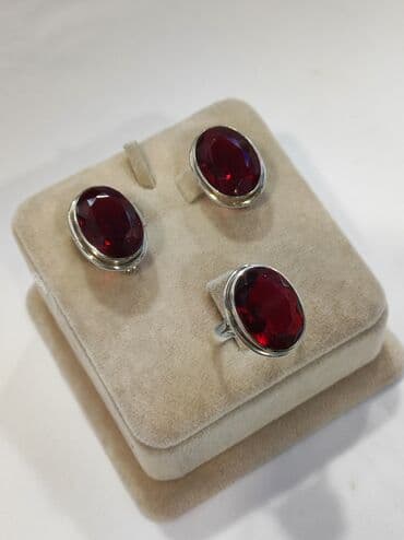 свадебные платья от производителя: Серебряный Комплект с камнями Гранат Производитель Индия Серебро 925 — 6