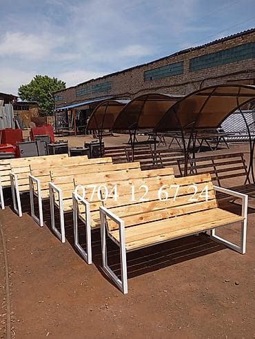 скамье: Скамейка Со спинкой, С крышей — 5