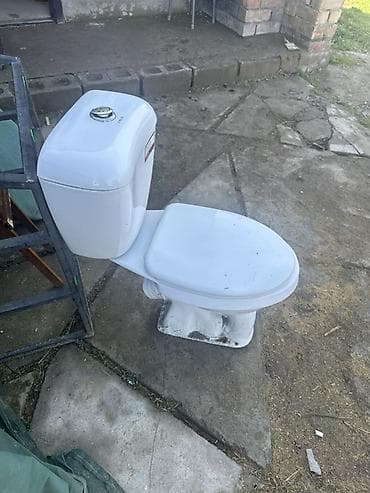 Унитаз Напольный, Б/у, Материал: Фаянс