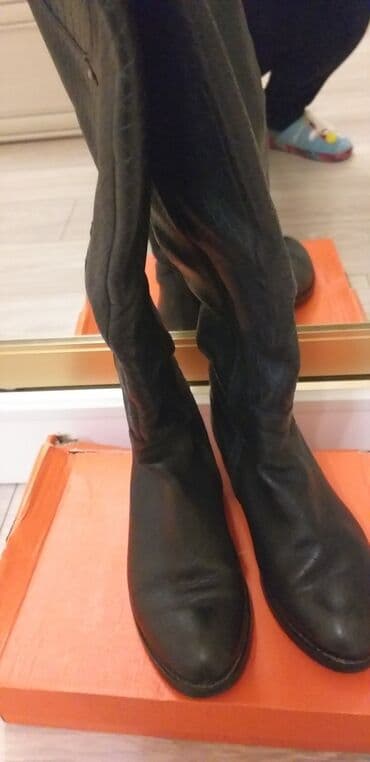 сапоги из натурального меха и кожи: Сапоги 36_37 размер б/ув хорошем состоянии — 2