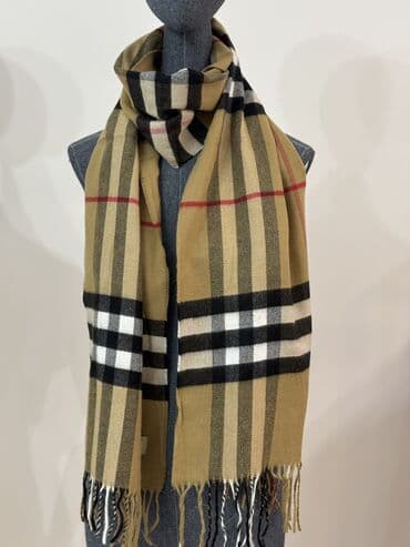 Ковролин: Люксовые аналоги шарфов Burberry в фирменной клетке Брендированная — 5