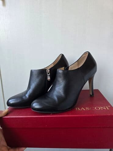 обувь 37 размер: Батинкелер, 36, Basconi, Колдонулган, түсү - Кара, Өзү алып кетүү, Акылуу жеткирүү — 1