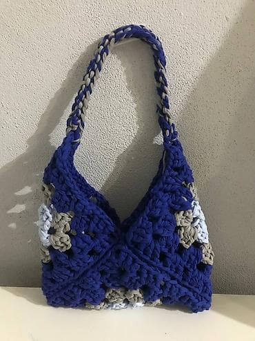 Вязаные сумки ручной работы. - Размеры (примерно): высота корпуса