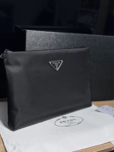 Спецодежда: Портфель-клатч Prada (черный) - Формат: плоский клатч/органайзер на — 2